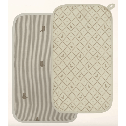 BEAR & BUTTER YELLOW DUCK - PREMIUM MUSLIN BURP CLOTH 2-PACK