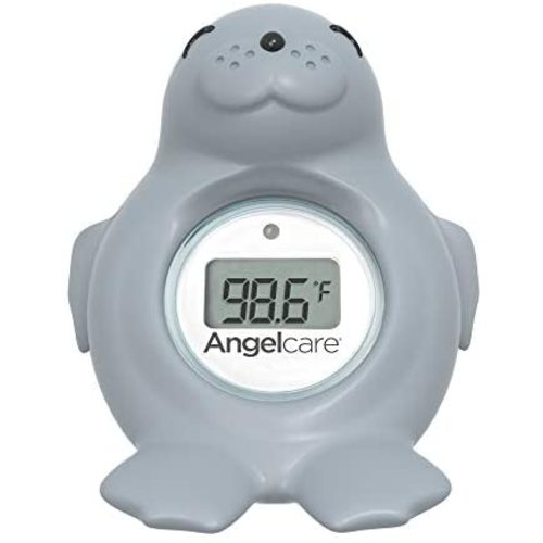Angelcare Baby Bath & Room Thermometer - Happy Seal, Grey, BT-01-SEAL-US