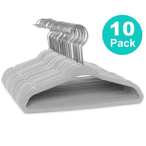 Kiplyki 10/20/30 Pack Non-Slip Velvet Kids Hangers For Jackets, Pants, & Dresses Clothes