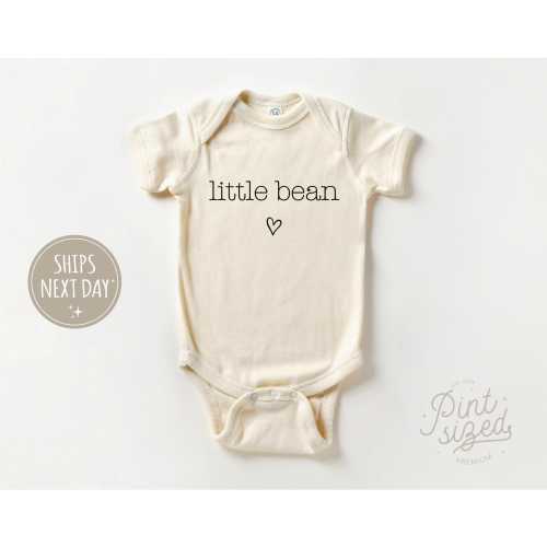 Little Bean Baby Onesie® - Minimalist Bodysuit - Cute Natural Baby Onesie®