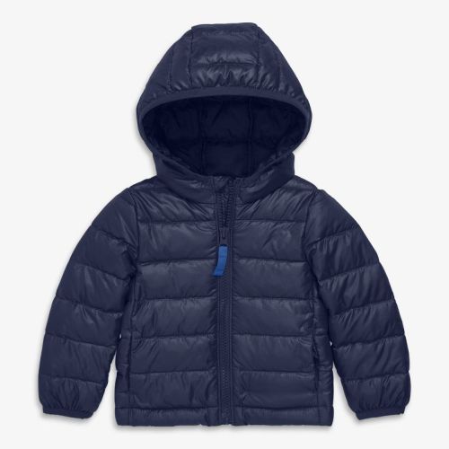 Primary Baby Lightweight Puffer Jacket In Navy Size 3-6 Months
