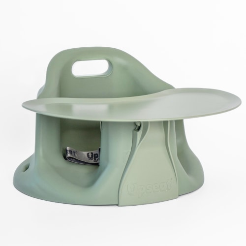 Ergonomic Baby Floor & Booster Seat with Tray - Sage