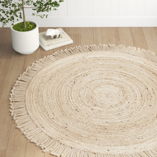 Sand & Stable™ Padley Round Handwoven Jute Beige Area Rug & Reviews | Wayfair