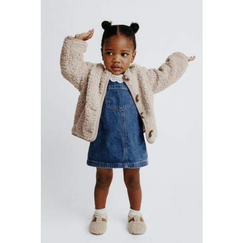 DENIM OVERALL DRESS WITH BLOOMERS - Mid-blue | ZARA United States