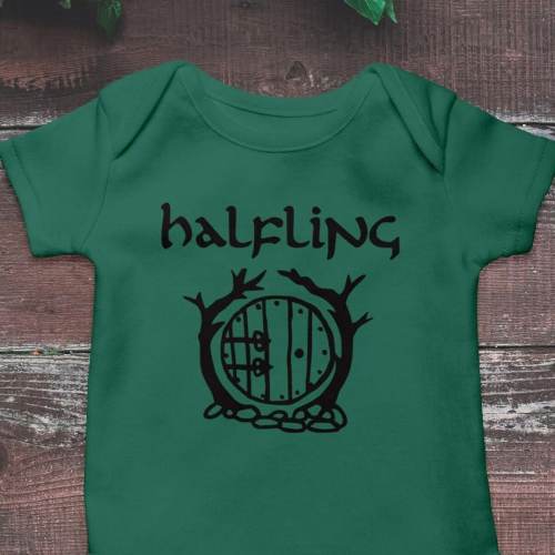 Halfling Onesies® Brand Baby Shirt | Lord of the Rings Baby Photo Prop | Nerdy Baby Gifts | Hobbit Door, One Ring Baby, Halfling Baby
