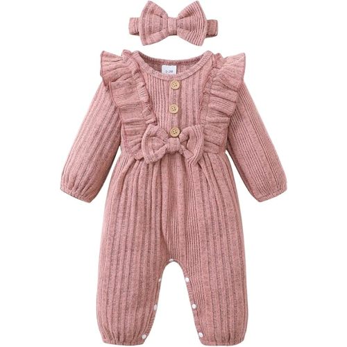 Mioglrie Newborn Baby Girl Clothes One Piece Jumpsuits Clothes Short Sleeve Rompers Summer Clothes for Baby