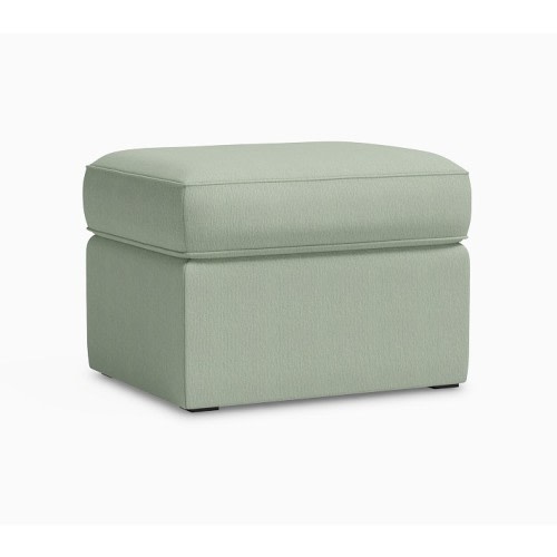 Comfort Upholstered Ottoman Heathered Chenille Sage