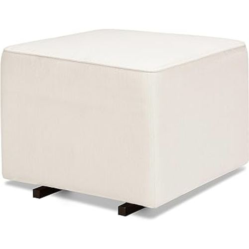 DaVinci Universal Gliding Ottoman in Performance Cream Linen, Greenguard Gold & CertiPUR-US Certified