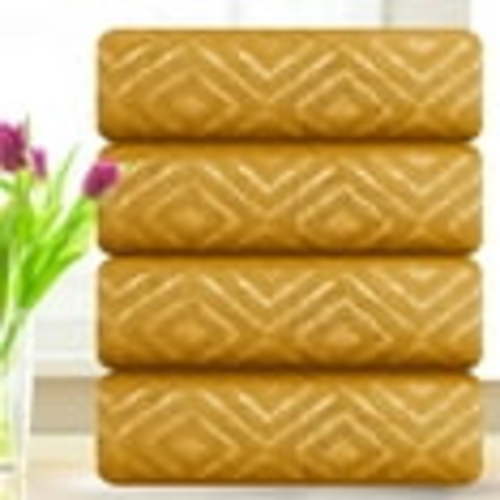 Smuge Modern Microfiber Bath Towel Set, Ginger, 4 Count
