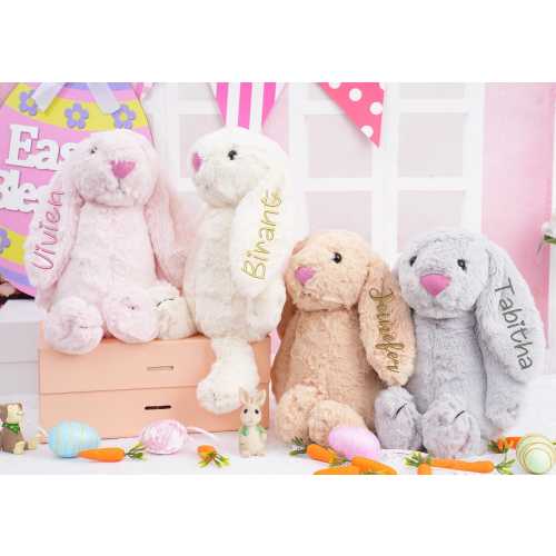 Personalized Embroidered Bunny Rabbit,Monogrammed Bunny,Newborn Baby Gift,Baby Shower Gift,Stuffed Animal,Plush Bunny Toy,Gift For Kid