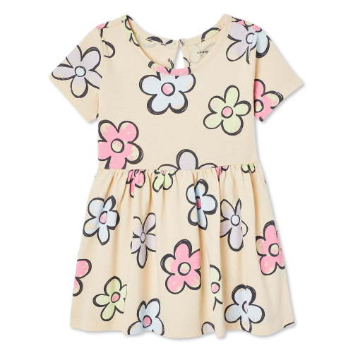 George Baby Girls' Short Sleeve Dress, Sizes 0-24 months