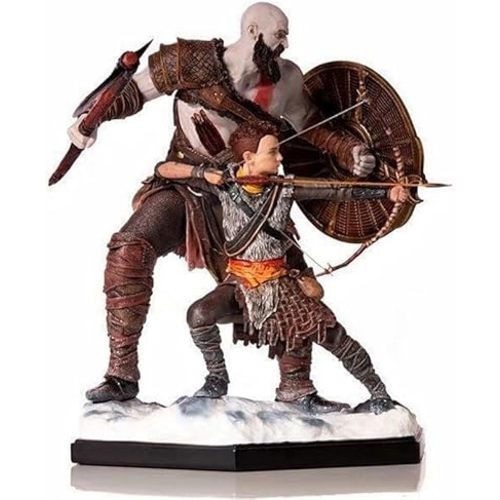 Ragnarok Figure, Kratos and Atreus Action Figures, 20cm/7.9inch PVC Game Character Figurine Statue Decoration Toy Collectible Gift