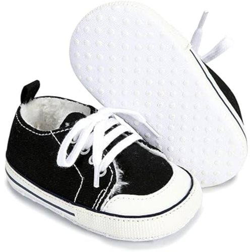 Baby Girls Boys Shoes Soft Anti-Slip Sole Newborn First Walkers Star High Top Canvas Denim Unisex Infant Sneaker