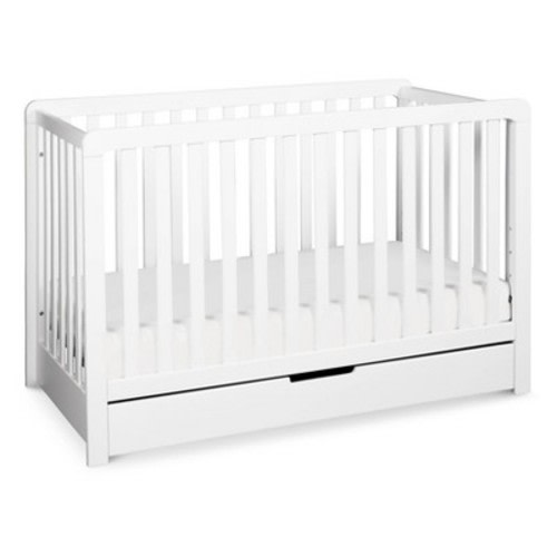 Carter's by DaVinci Colby 4-in-1 Convertible Crib with Trundle Drawer, Color: White