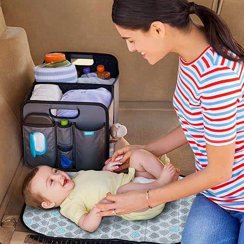 Munchkin Brica Out-n-About Trunk and Car Organizer with Diaper Changing Station