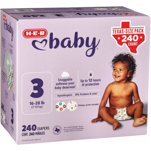 H-E-B Baby Diapers - Size 3 - Texas-Size Pack