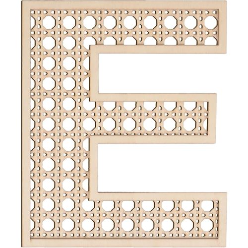 Large Boho Wooden Rattan Letters 12 inch for Nursery Decor Wood Letter E Wall Decors for Baby Girl Boy Bedroom Home Rustic Name Sign Birthday Wedding Decorative Letters