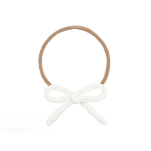 Crochet Bow - Ivory Headband