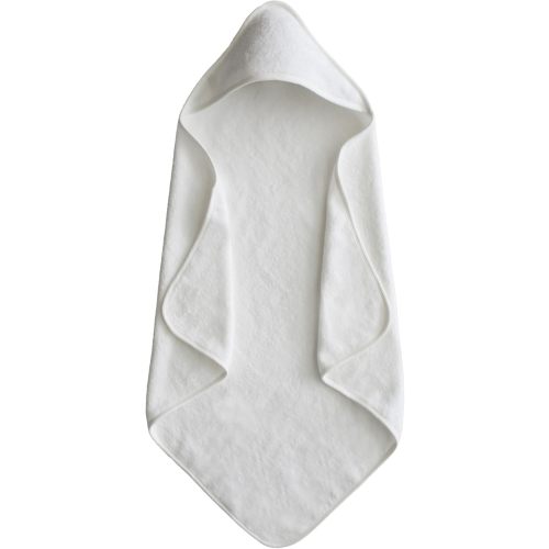 mushie Baby Hooded Towel | Organic Cotton (Pearl)