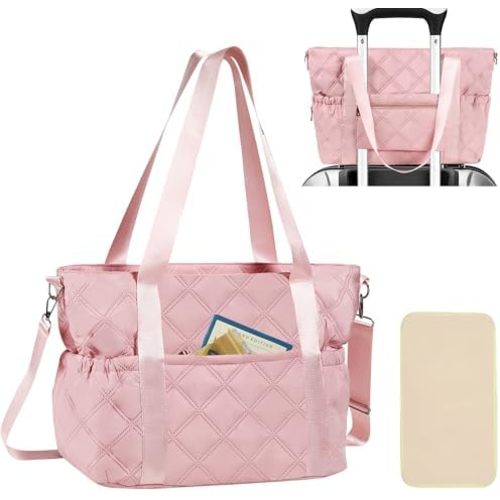 Large Crossbody Diaper Tote with Changing Pad, Mommy Storage Bag