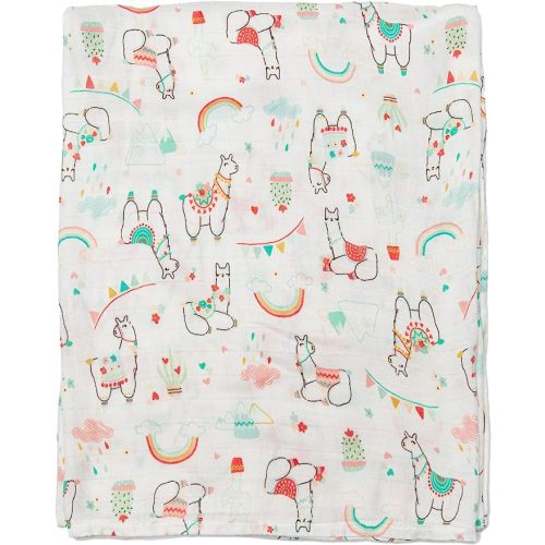 Loulou Lollipop Soft Baby Swaddle Blanket Muslin Wrap Receiving Blanket for Newborn to Toddler Girl and Boy, Large 47” by 47” - Llama…