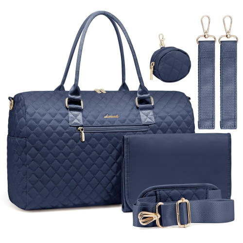 Lovevook Fashion Diaper Bag Tote, Large Mommy Bag for Hospital Breastfeeding Overnight Weekend Travel with Changing Pad and Pacifier Case