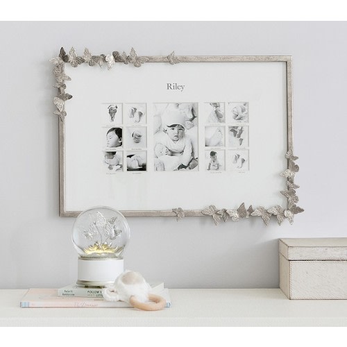 Monique Lhuillier Silver Butterfly First Year Frame (15.5" x 22")