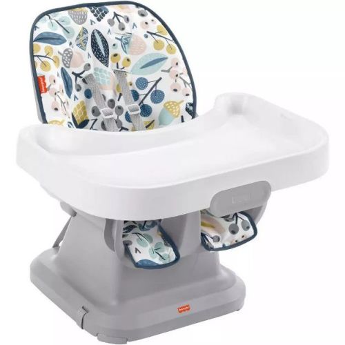 Fisher-price Spacesaver Simple Clean High Chair With Wraparound Deep-dish Tray, 3 Recline Positions For Toddlers,