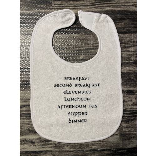 Hobbit Meals Baby Bib/LOTR Baby Bib/Hobbit Baby Bib