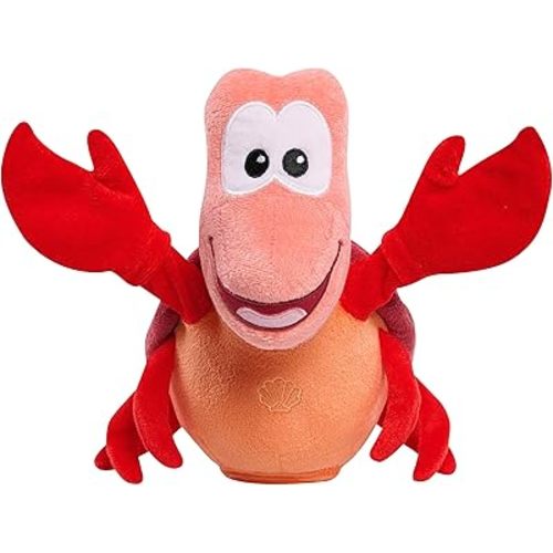 Just Play Disney Princess Singing and Snapping Sebastian 10-inch Plush Stuffed Animal, Red Crab, Kids Toys for Ages 3 Up