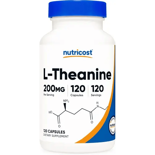Nutricost L-Theanine 200mg, 120 Capsules, Double Strength - Non-GMO, Gluten Free