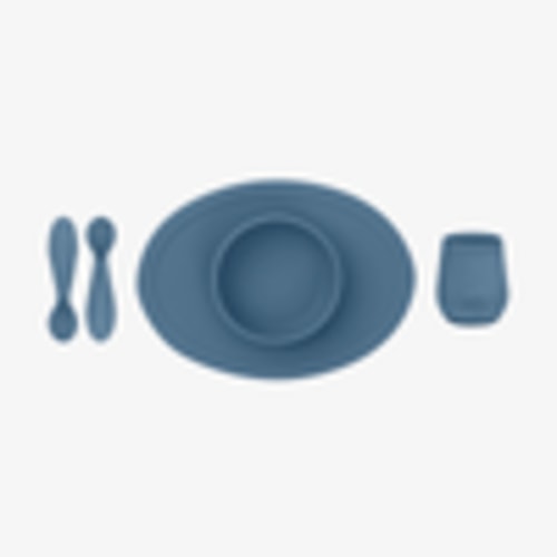 First Foods Set / Silicone Spoon, Cup & Suctioning Bowl for Infants– ezpz
