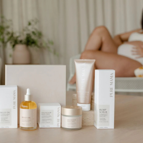 PREGNANCY CARE SET - FREE Body Scrub Mit & Keepsake Box – PURE MAMA Skincare USA