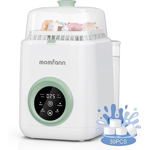 4 in 1 Baby Bottle Washer with 2 Wash Time, Baby Bottle Sterilizer and Dryer, Save time & Effort, Easy to Use, Green