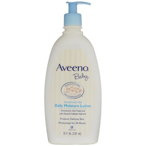Aveeno Baby Daily Moisture Lotion, Fragrance Free, 18  Ounce