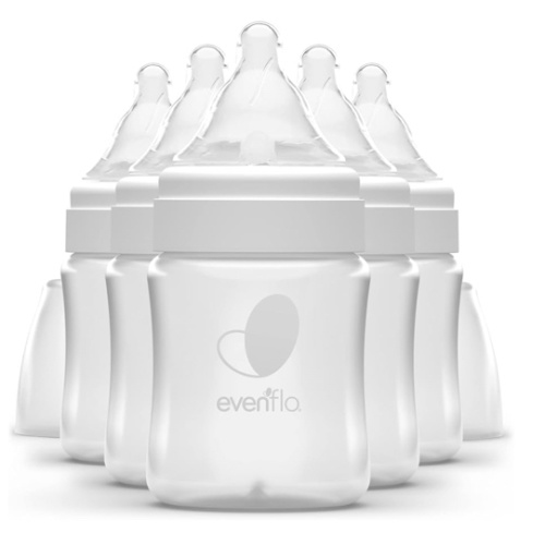 Evenflo Feeding Premium Proflo Venting Balance Plus Wide Neck Baby, Newborn and Infant Bottles - Developed by Pediatric Feeding Specialists - 5 Ounce (Pack of 6)