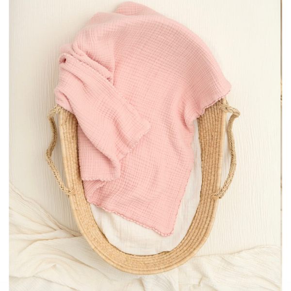 Soft, Garment-Dyed Lace Baby Blanket | Organic Cotton Gauze | Willaby – willaby