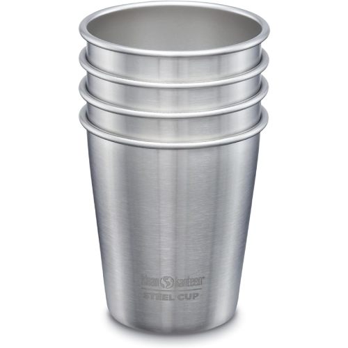 Klean Kanteen Single Wall Stainless Steel Cups, Pint Glasses in 10oz, 4 pack