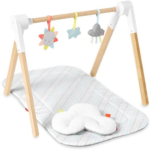 Multi Silver Lining Cloud Wooden Activity Gym | skiphop.com