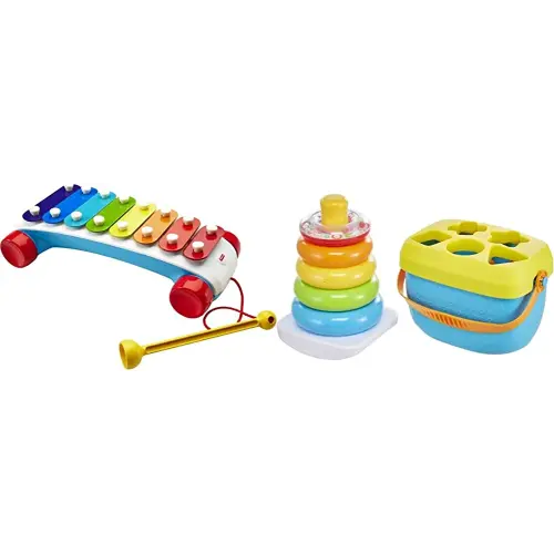 Fisher-Price Classic Xylophone Toddler Pretend Musical Instrument Pull Toy