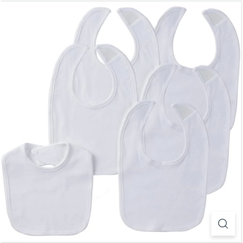 6-Pack White Cotton Baby Dribbler Bibs | Gerber Childrenswear
