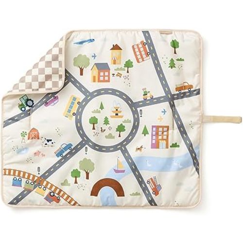 Itzy Ritzy Playmat - 2 in 1 Travel Playmat (City Print)