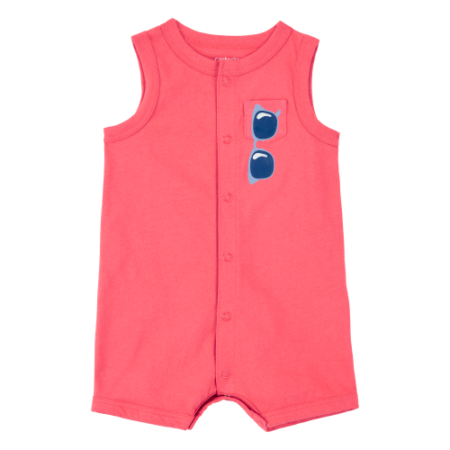 Baby Boy Sunglasses Snap-Up Romper - Coral - Carter's (6m)