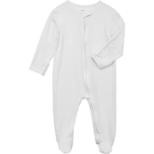 Aablexema Baby Footie Pajamas Zipper - Rayon from Bamboo Infant Footed Pjs with Mittens Sleepwear Jammies
