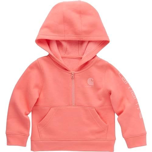 Carhartt Girls' Long-Sleeve Half-Zip Hooded Sweatshirt