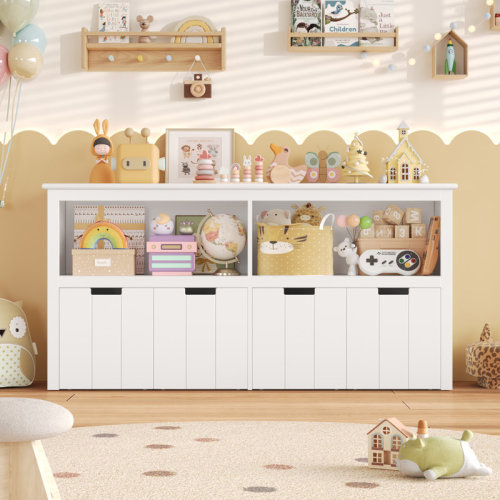 Wade Logan® Bayze Bookcase with Removable Drawers, White & Reviews | Wayfair