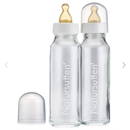 Set of Two Natursutten Glass Baby Bottles (8oz)