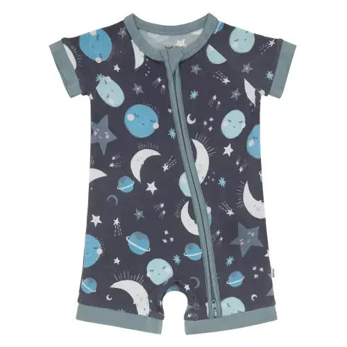 Blue To the Moon & Back Shorty Zippy - 12mo+