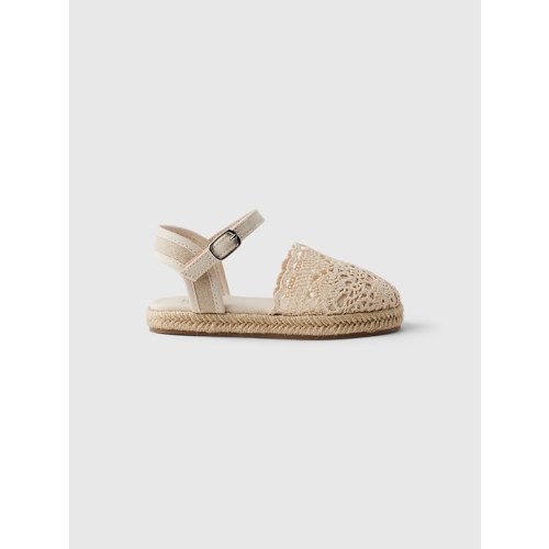 Toddler Crochet Espadrilles in brown rice, size: 5
