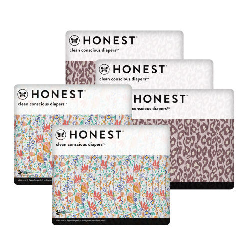 Honest Diaper Box, Wild Thang + Flower Power, Size 3Clean Conscious Diaper Box, Wild Thang + Flower Power, Size 3